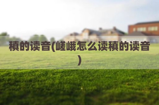稹的读音(嵯峨怎么读稹的读音)