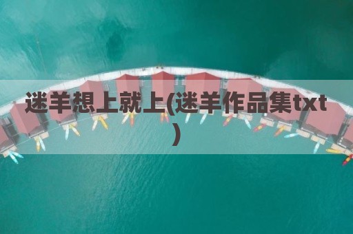 迷羊想上就上(迷羊作品集txt)