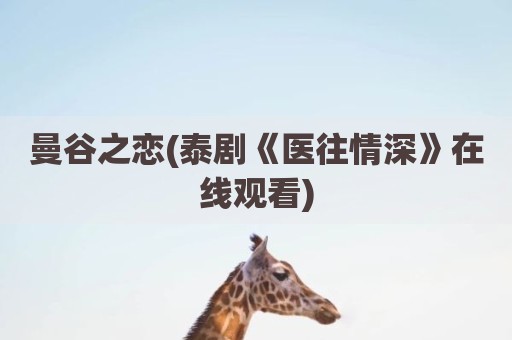 曼谷之恋(泰剧《医往情深》在线观看)