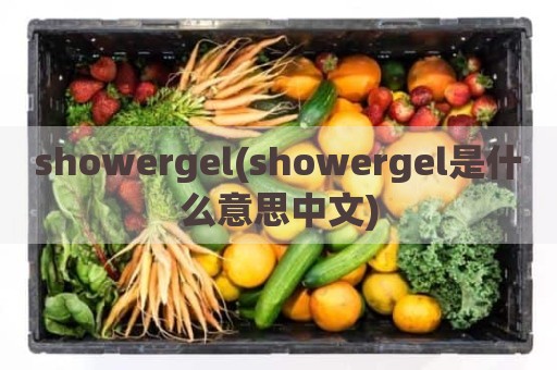 showergel(showergel是什么意思中文)