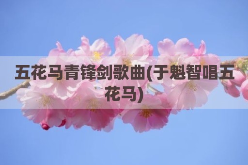 五花马青锋剑歌曲(于魁智唱五花马)