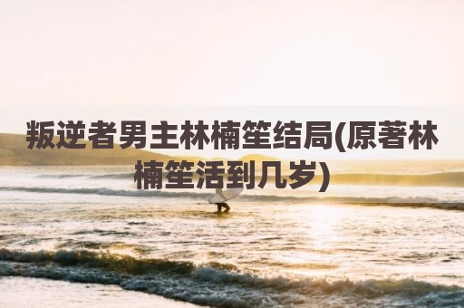叛逆者男主林楠笙结局(原著林楠笙活到几岁)