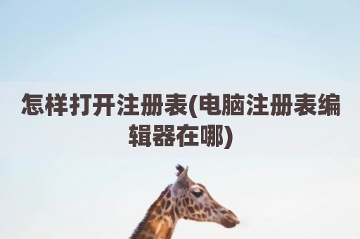 怎样打开注册表(电脑注册表编辑器在哪)