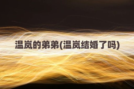 温岚的弟弟(温岚结婚了吗)