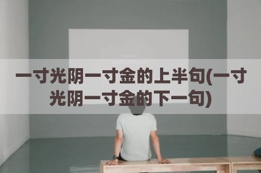 一寸光阴一寸金的上半句(一寸光阴一寸金的下一句)