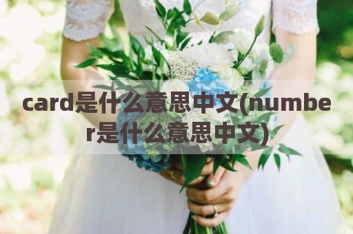 card是什么意思中文(number是什么意思中文)