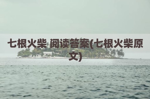 七根火柴 阅读答案(七根火柴原文)