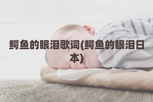 鳄鱼的眼泪歌词(鳄鱼的眼泪日本)