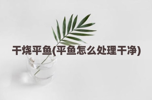 干烧平鱼(平鱼怎么处理干净)