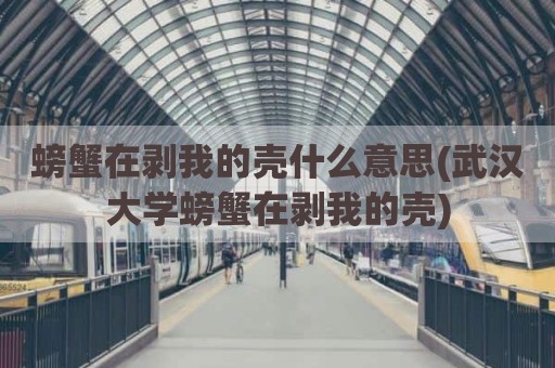 螃蟹在剥我的壳什么意思(武汉大学螃蟹在剥我的壳)