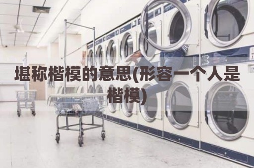 堪称楷模的意思(形容一个人是楷模)