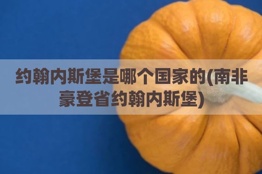 约翰内斯堡是哪个国家的(南非豪登省约翰内斯堡)