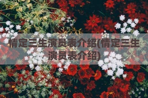 情定三生演员表介绍(情定三生演员表介绍)