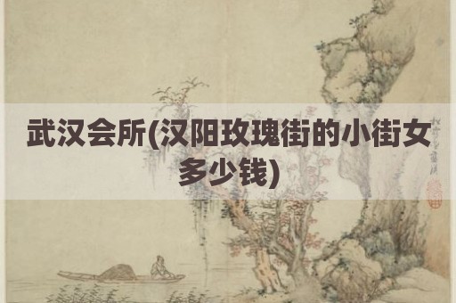 武汉会所(汉阳玫瑰街的小街女多少钱)