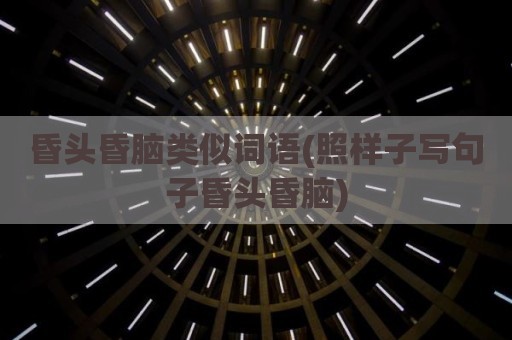 昏头昏脑类似词语(照样子写句子昏头昏脑)