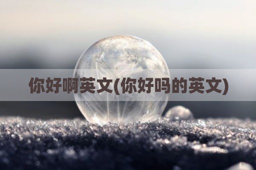 你好啊英文(你好吗的英文)