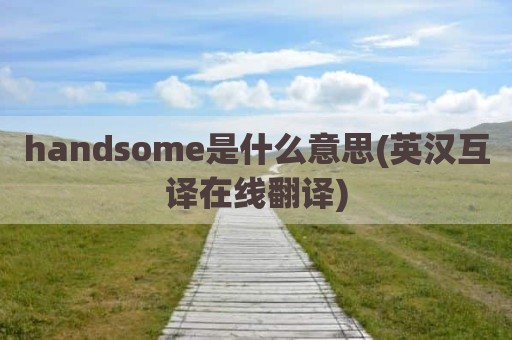 handsome是什么意思(英汉互译在线翻译)