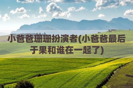 小爸爸珊珊扮演者(小爸爸最后于果和谁在一起了)