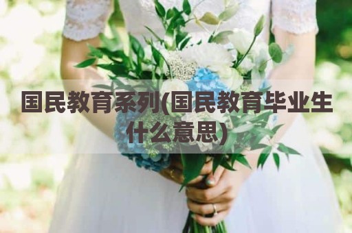 国民教育系列(国民教育毕业生什么意思)