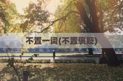 不置一词(不置褒贬)