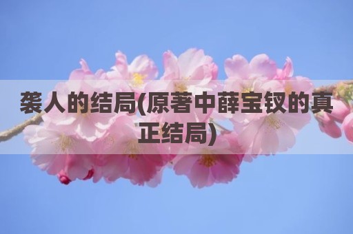 袭人的结局(原著中薛宝钗的真正结局)