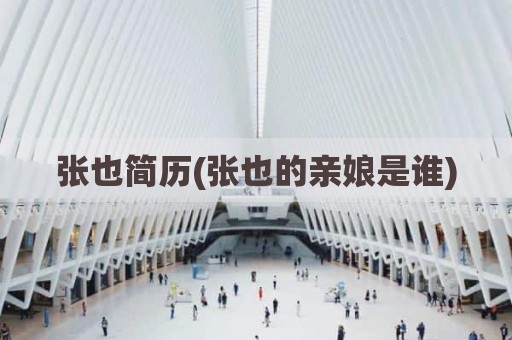 张也简历(张也的亲娘是谁)