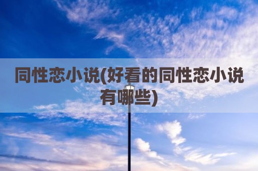 同性恋小说(好看的同性恋小说有哪些)