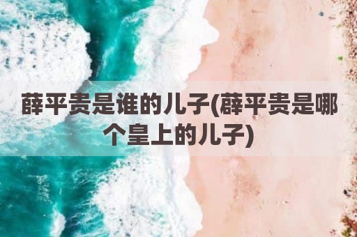 薛平贵是谁的儿子(薜平贵是哪个皇上的儿子)