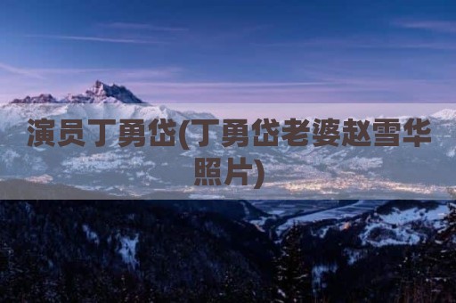 演员丁勇岱(丁勇岱老婆赵雪华照片)