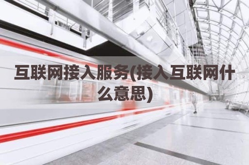 互联网接入服务(接入互联网什么意思)