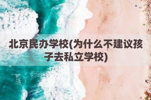 北京民办学校(为什么不建议孩子去私立学校)