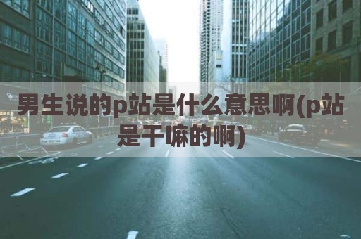 男生说的p站是什么意思啊(p站是干嘛的啊)