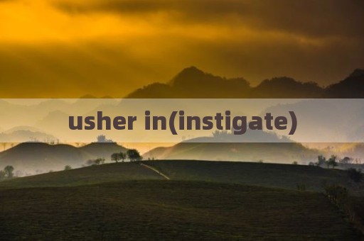 usher in(instigate)
