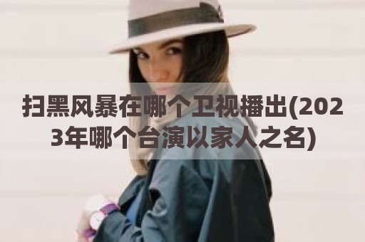 扫黑风暴在哪个卫视播出(2023年哪个台演以家人之名)