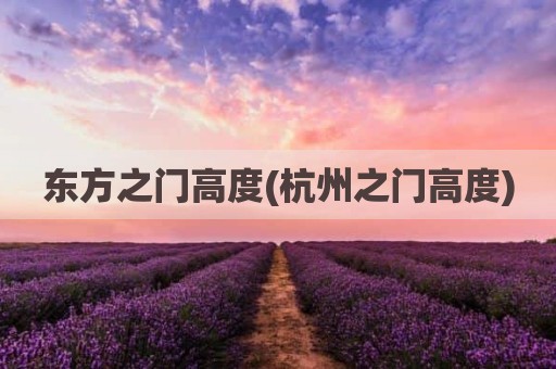 东方之门高度(杭州之门高度)
