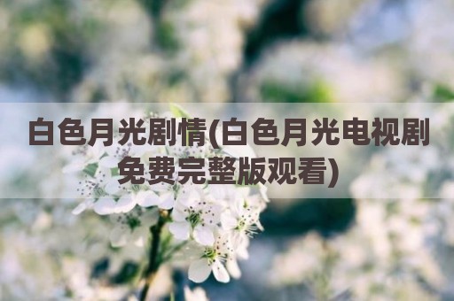 白色月光剧情(白色月光电视剧免费完整版观看)