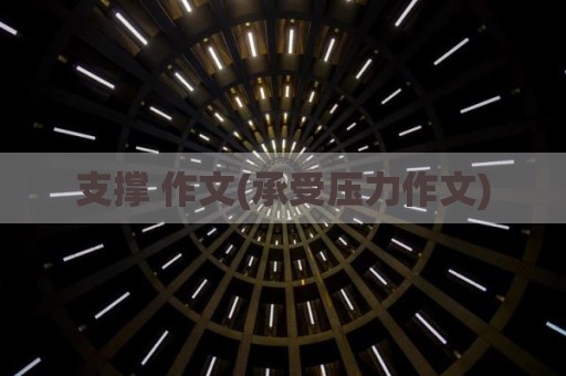支撑 作文(承受压力作文)