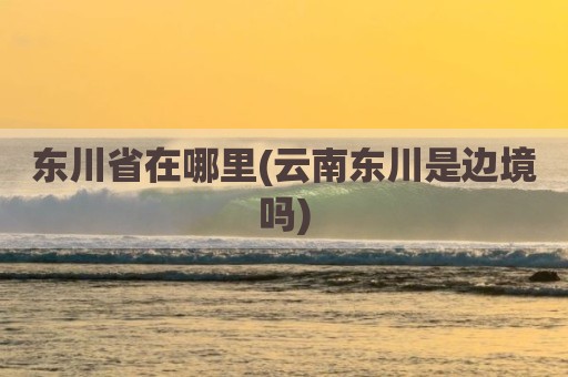 东川省在哪里(云南东川是边境吗)