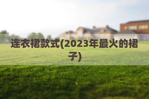 连衣裙款式(2023年最火的裙子)