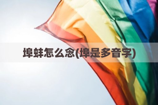 埠蚌怎么念(埠是多音字)