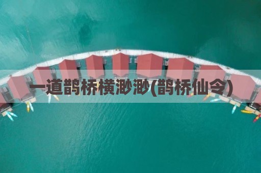 一道鹊桥横渺渺(鹊桥仙令)