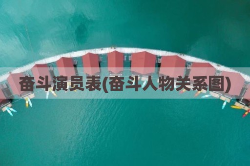 奋斗演员表(奋斗人物关系图)