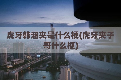 虎牙韩涵夹是什么梗(虎牙夹子哥什么梗)