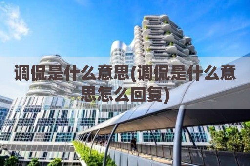调侃是什么意思(调侃是什么意思怎么回复)