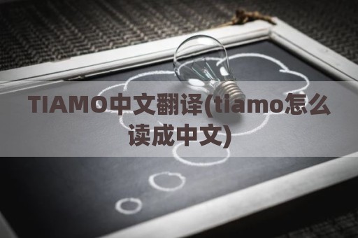 TIAMO中文翻译(tiamo怎么读成中文)