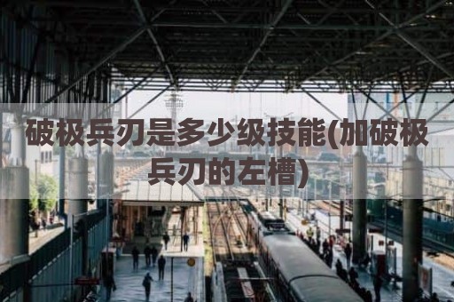 破极兵刃是多少级技能(加破极兵刃的左槽)