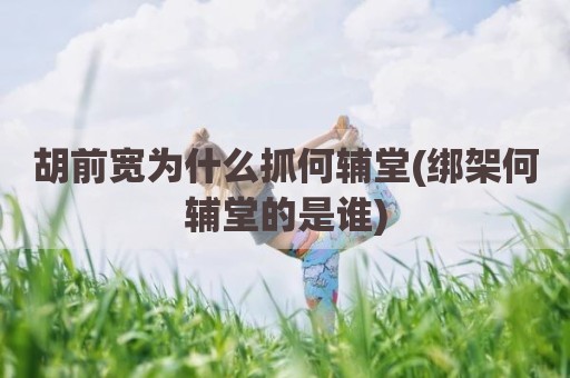 胡前宽为什么抓何辅堂(绑架何辅堂的是谁)