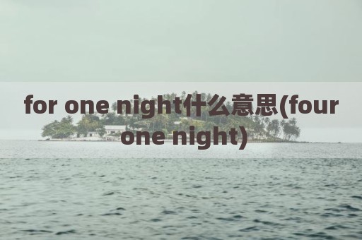 for one night什么意思(four one night)