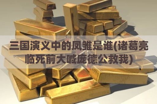 三国演义中的凤雏是谁(诸葛亮临死前大喊庞德公救我)