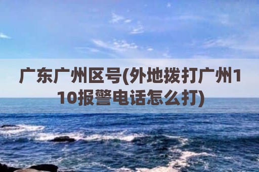 广东广州区号(外地拨打广州110报警电话怎么打)